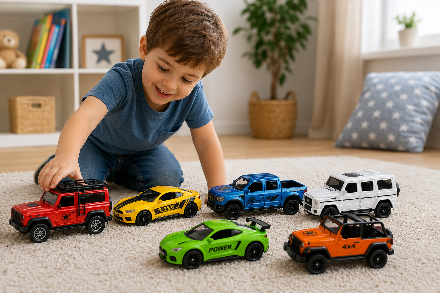Jimmy's Die-Cast Pull-Back Car Set – 6 Cars